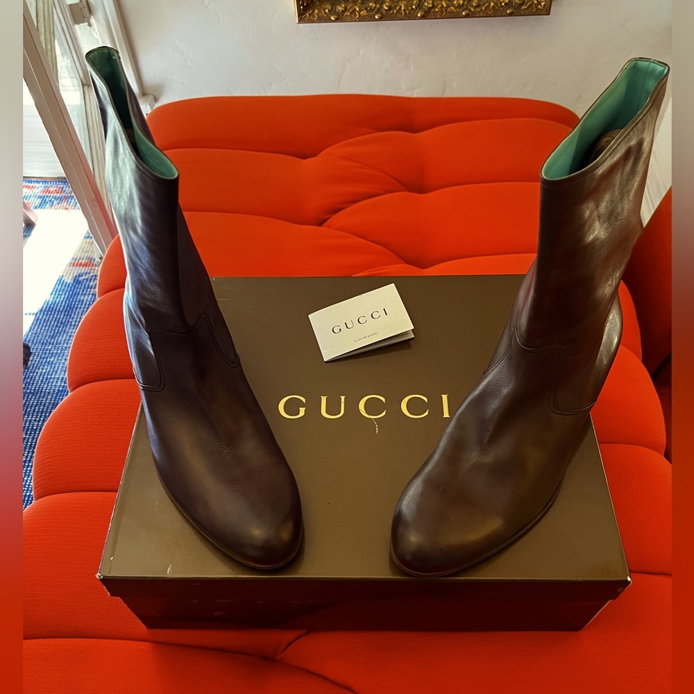 Gucci Brown Mens Boots size 12 Never worn NIB